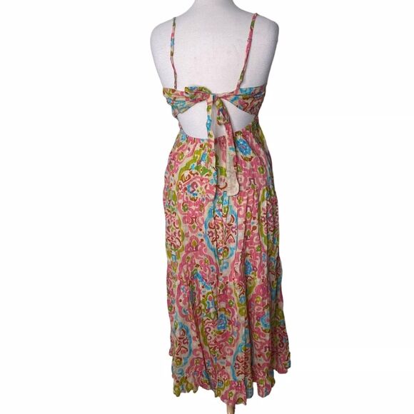 HOUSE OF HARLOW 1960 Floral Open Tie Back Tiered Boho Maxi Dress Size S NWT - Picture 3 of 16